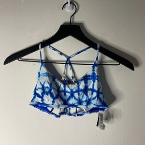 Cikada Australia Blue & White Strappy Back Bikini Top